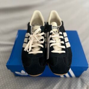 Adidas Black and cream Striped Sneakers